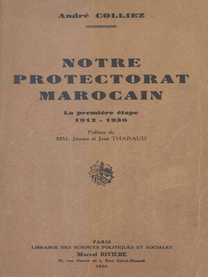 cover image of Notre protectorat marocain